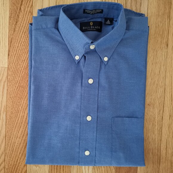 NWOT Bill Blass Premium Men Wrinkle Free Pinpoint Dress Shirts Button Down - Picture 3 of 3